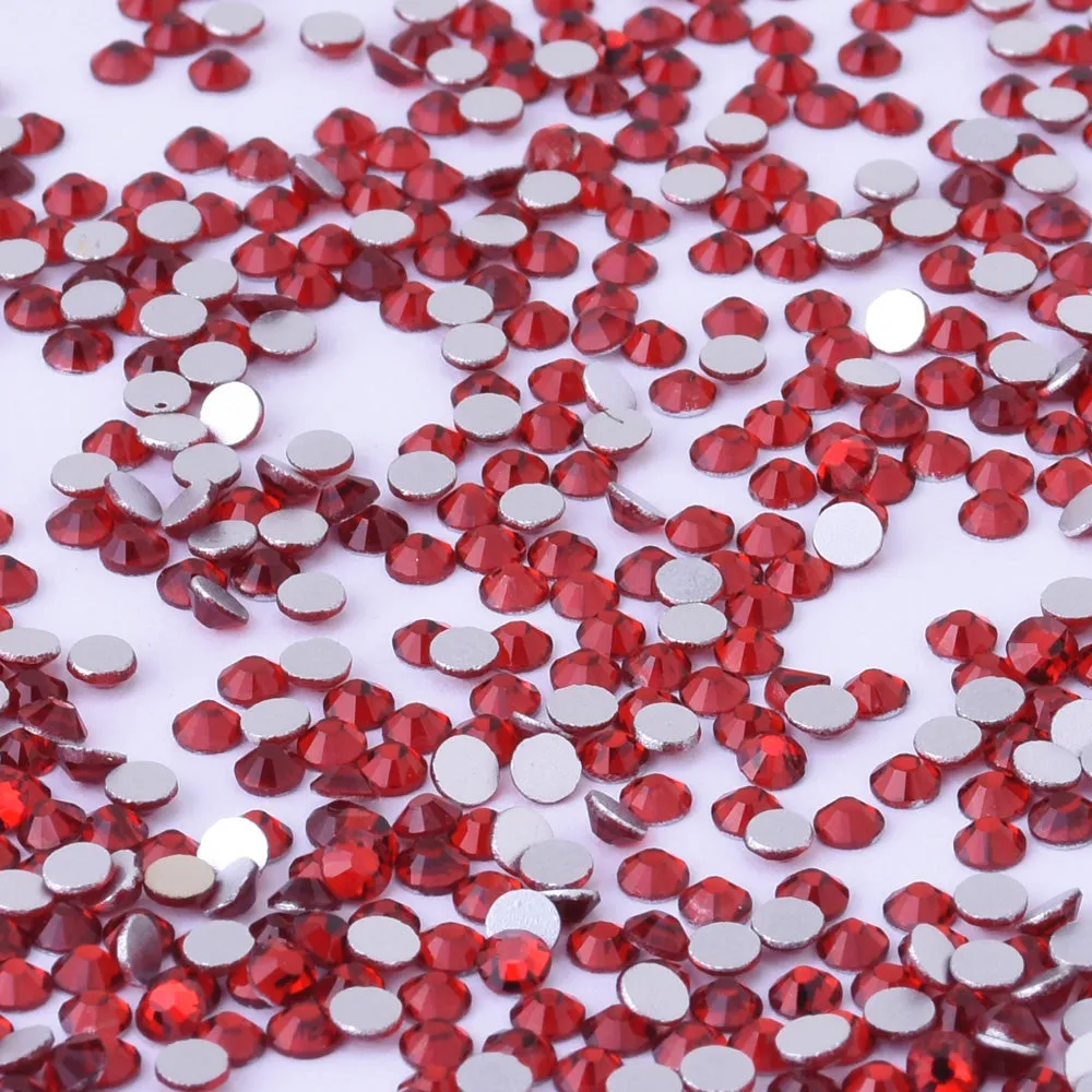 SS8 1440PCS Dark Red  Non Hot Fix Crystal, Flat Back 3D Rhinestones DIY Phone case Nail art design deco supplies