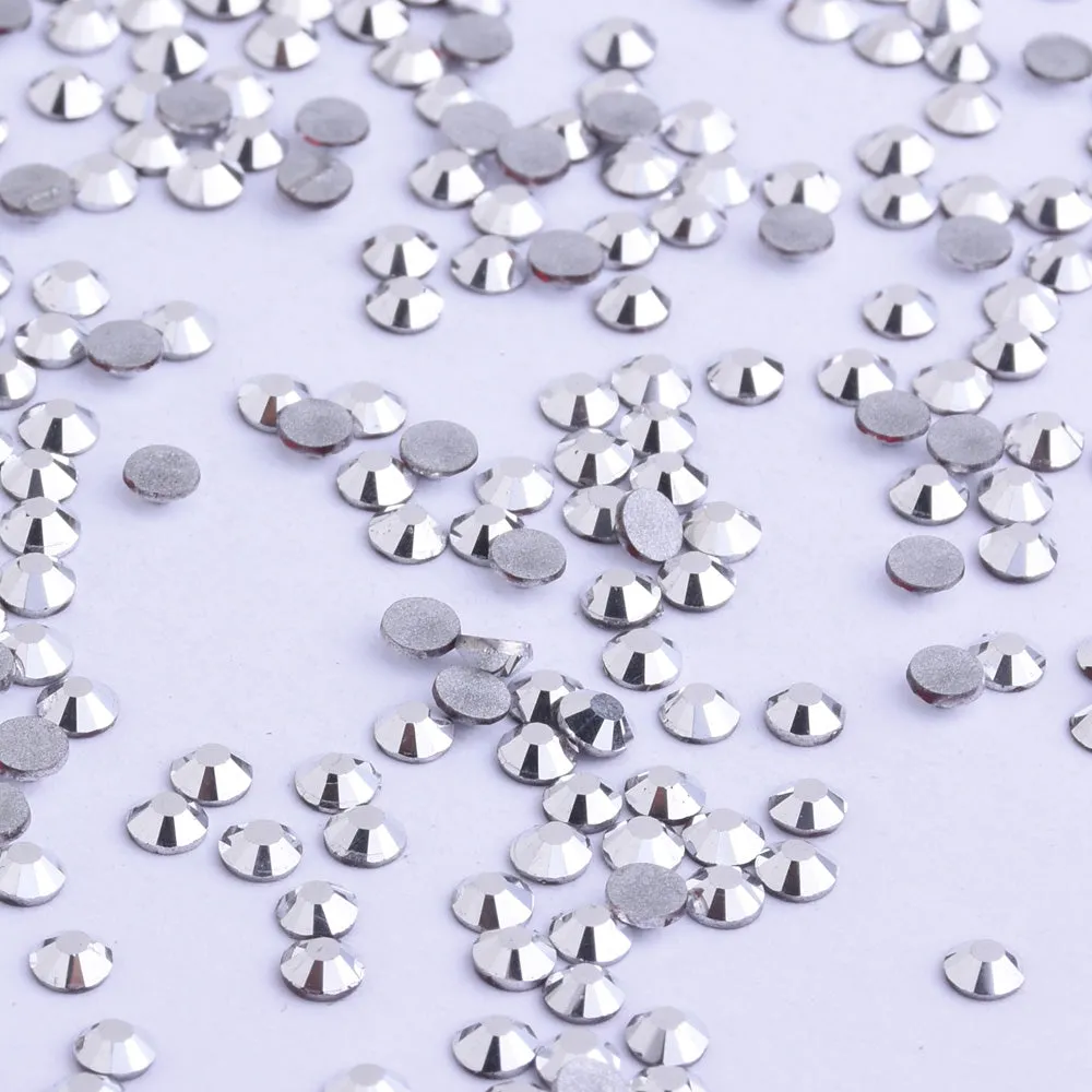 SS8 1440PCS Silver Non Hot Fix Crystal, Flat Back 3D Rhinestones DIY Phone case Nail art design deco supplies