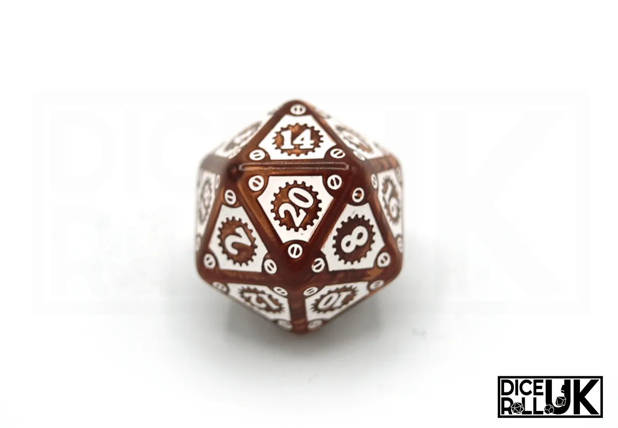Steampunk Clockwork - Caramel & White