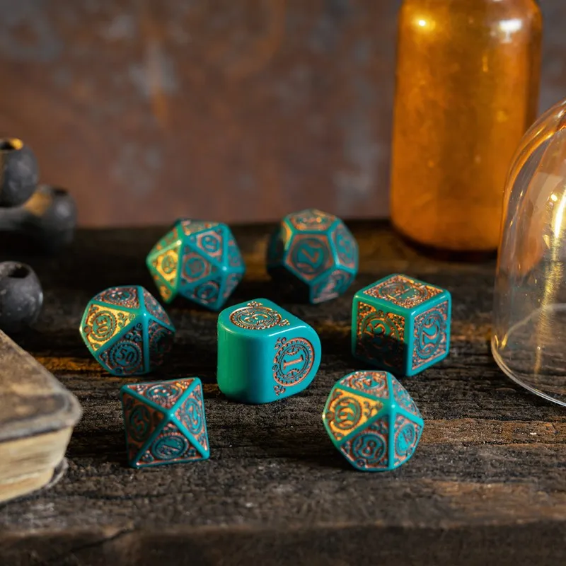 Steampunk Clockwork: Nautical Apparatus Modern Dice Set (7)