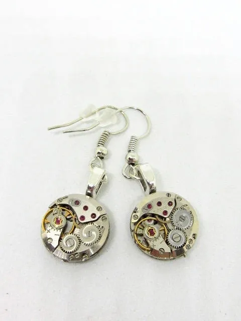 Steampunk ear gear - Vintage - Watch movement - Steampunk Earrings - unique gift for her