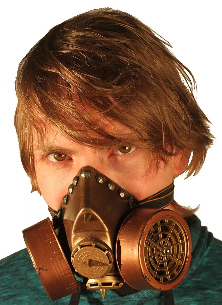Steampunk Gas Mask Respirator with Dual Cartridges