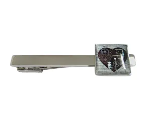 Steampunk Heart Square Tie Clip