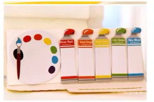Sticky Post It Memo Note Pad - Colorful paint SS714