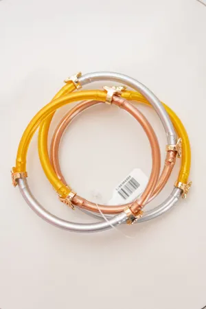 Studded Jelly Bangle Set, VARIOUS