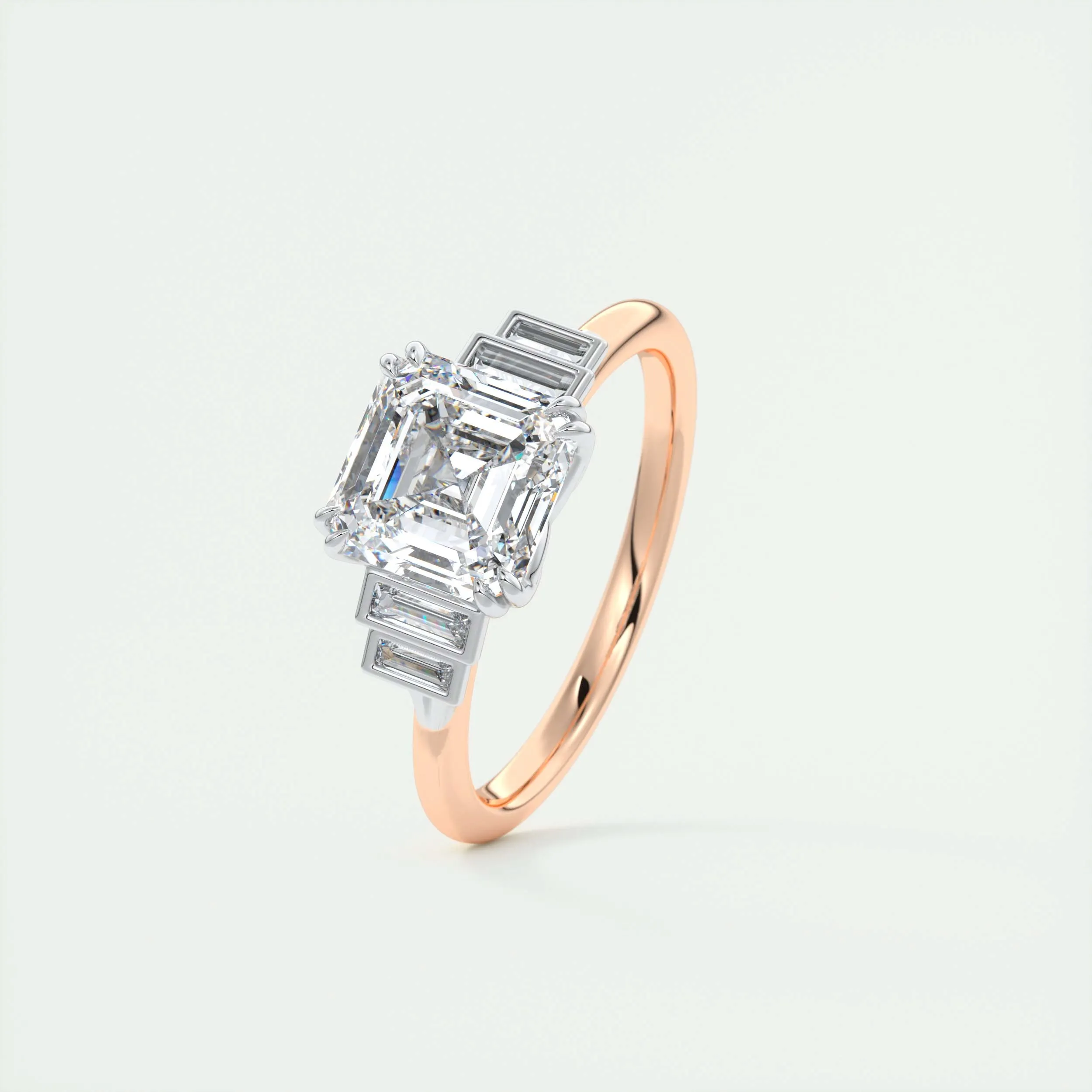 The Deco Five Stone | Asscher
