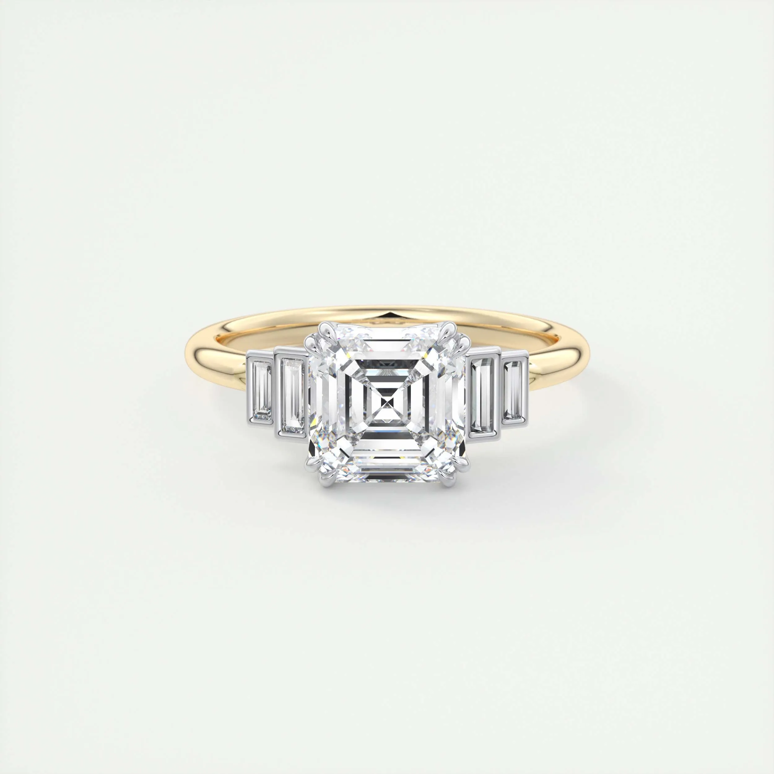 The Deco Five Stone | Asscher