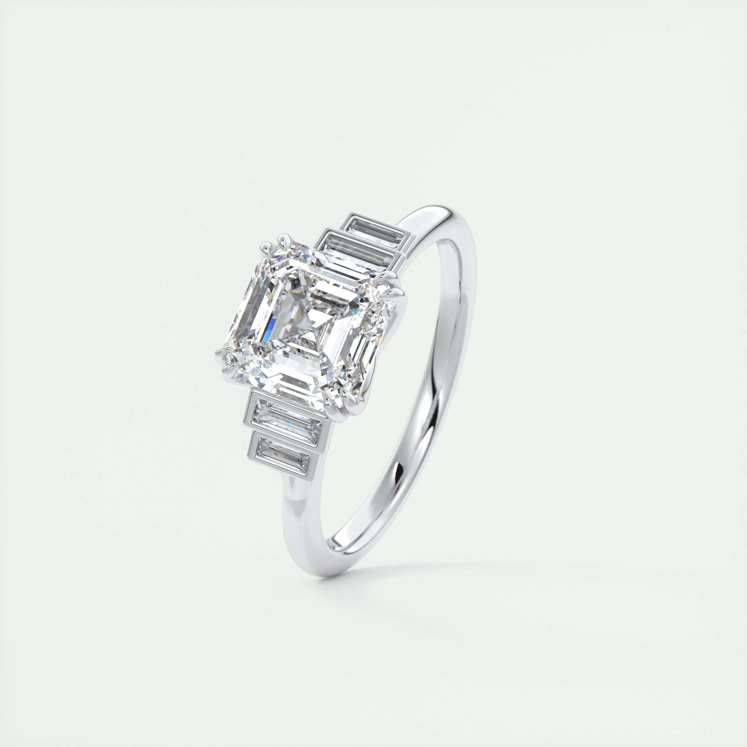 The Deco Five Stone | Asscher