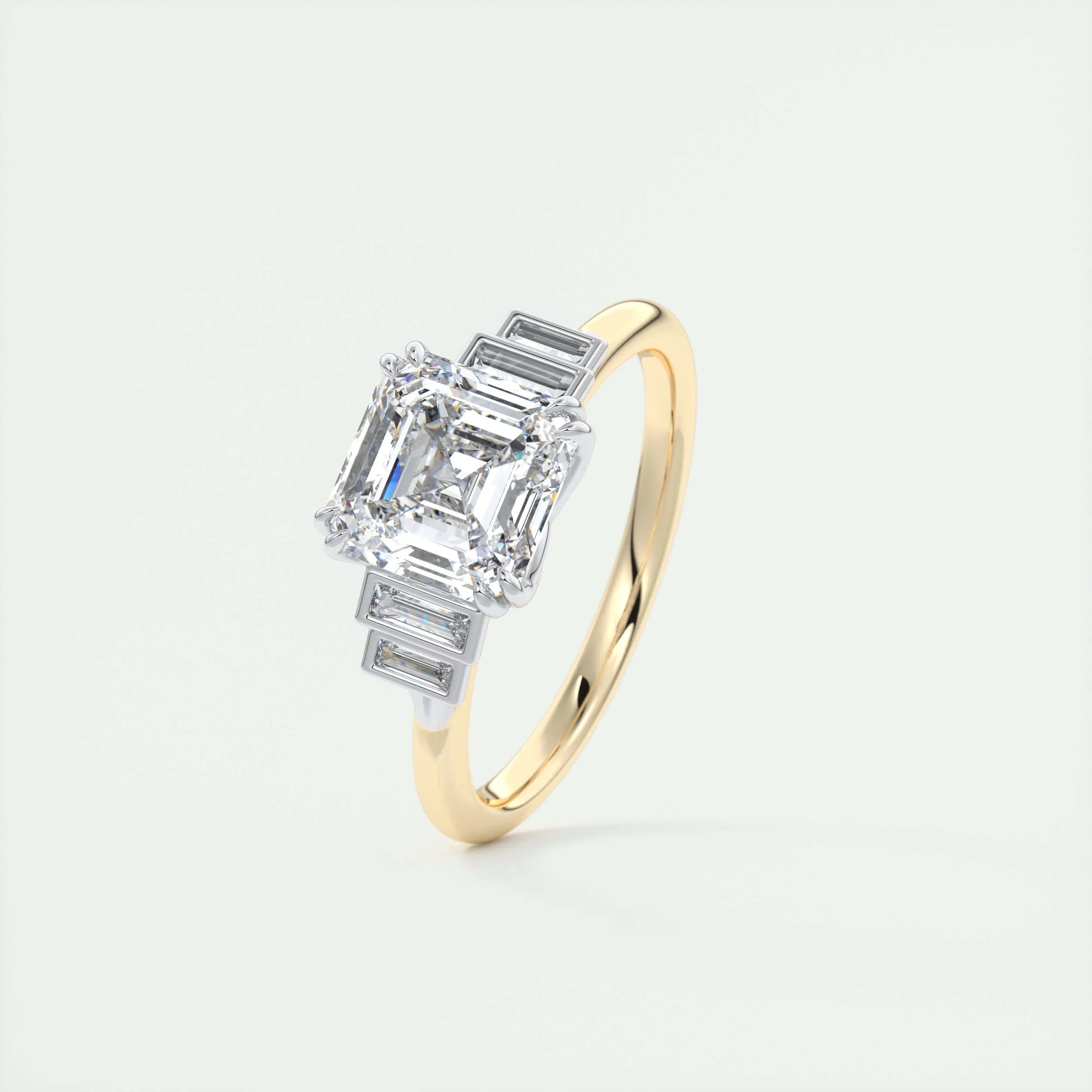 The Deco Five Stone | Asscher