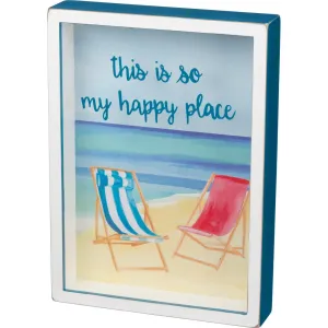 This is so My Happy Place Beach Chair Wall Sign