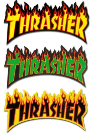 Thrasher Flame Logo Sticker Large