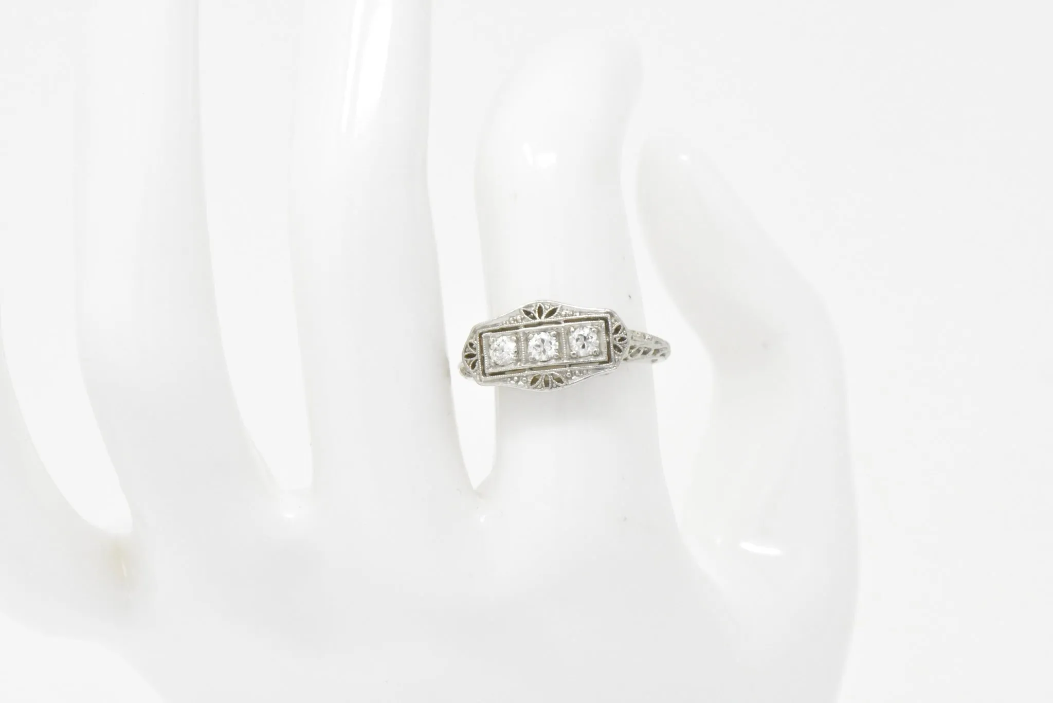 Tiffany & Co. Old European Diamond Platinum Panel Alternative Engagement Ring