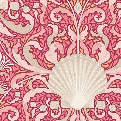 Tilda Cotton Beach - Scallop Shell - Coral