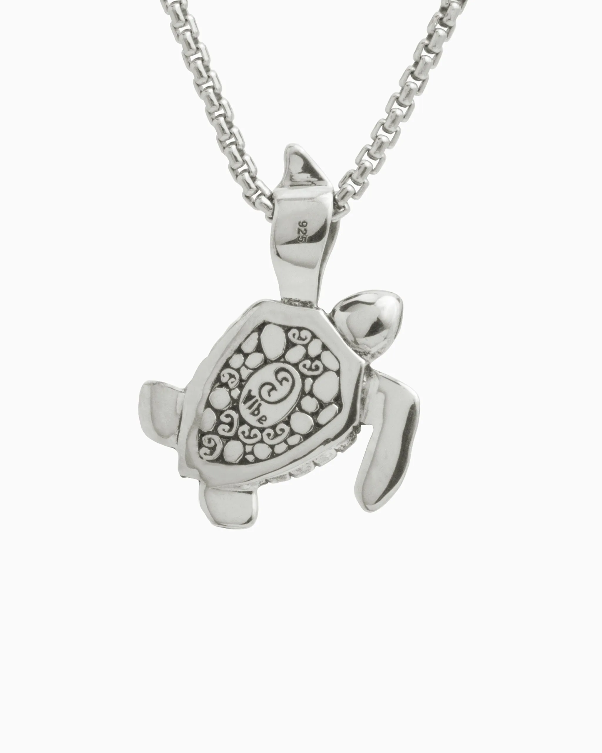 Turtle Pendant with Petroglyph Texture Shell