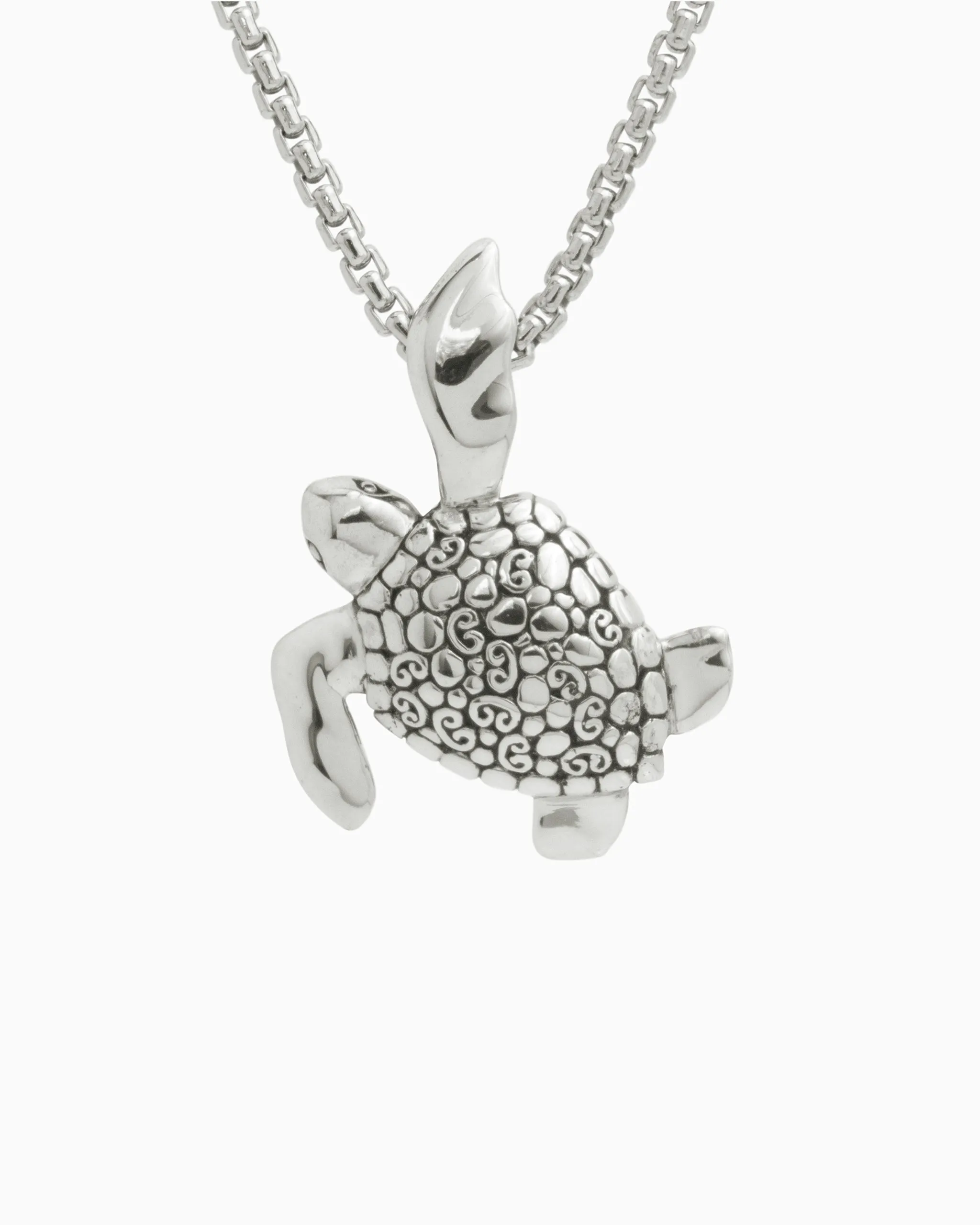 Turtle Pendant with Petroglyph Texture Shell
