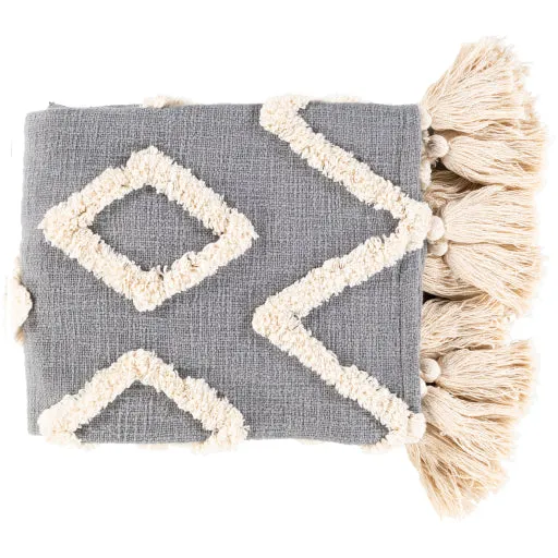 Tut Throw - Grey & Cream