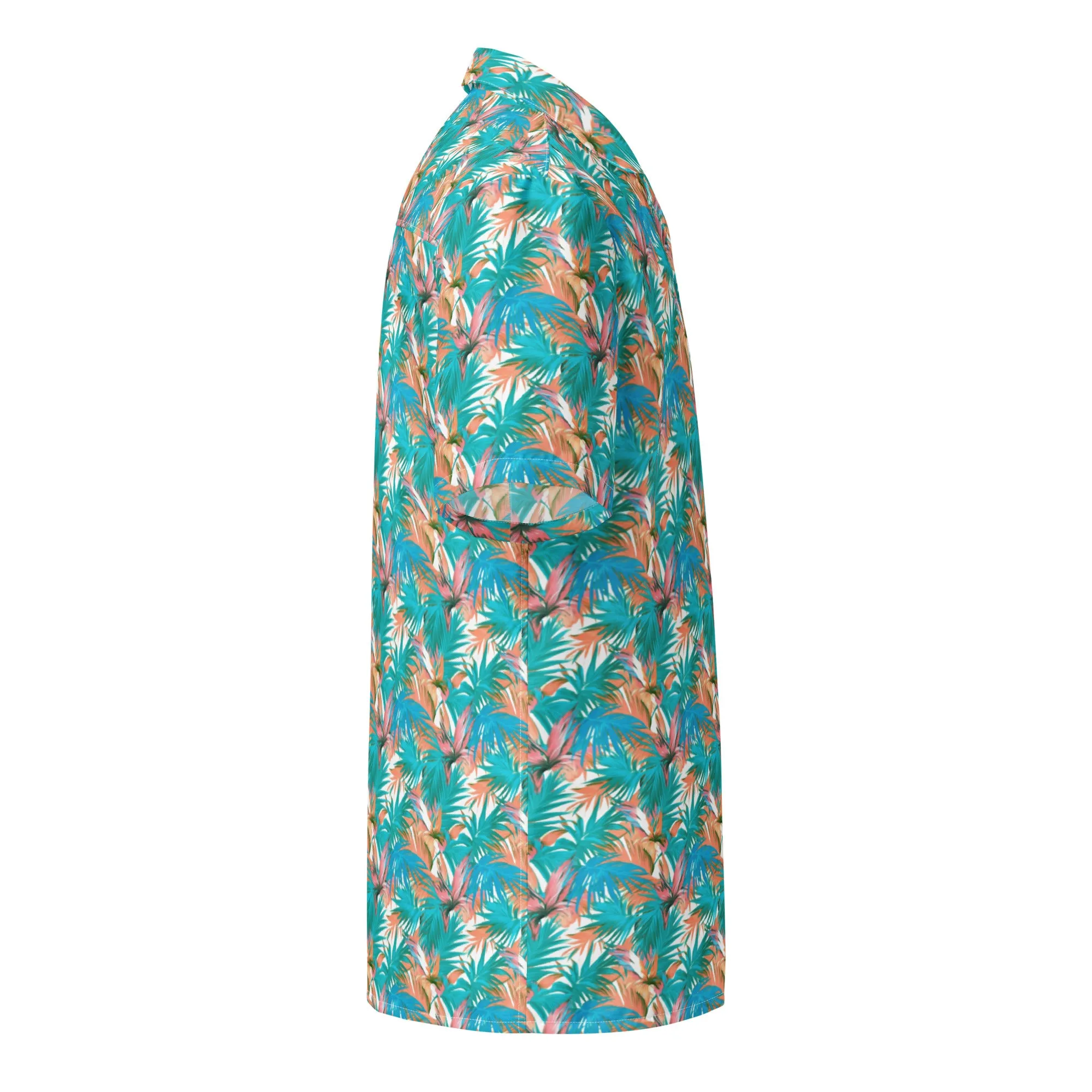 Unisex button shirt. Hawaii Print Shirt  Size From XM To 4X