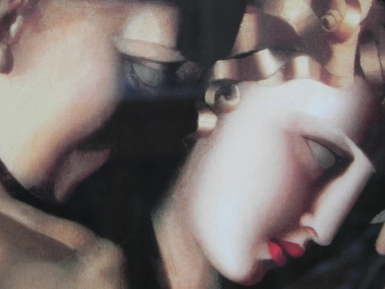 Very Large Framed Print "Adam and Eve" Tamara De Lempicka, Polish Art Deco