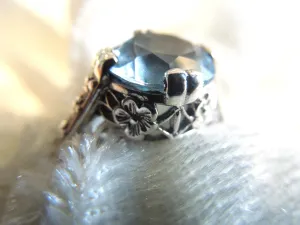 Vibrant Aquamarine or Lemon Citrine in Beautiful Filigree Art Deco Style Mounting