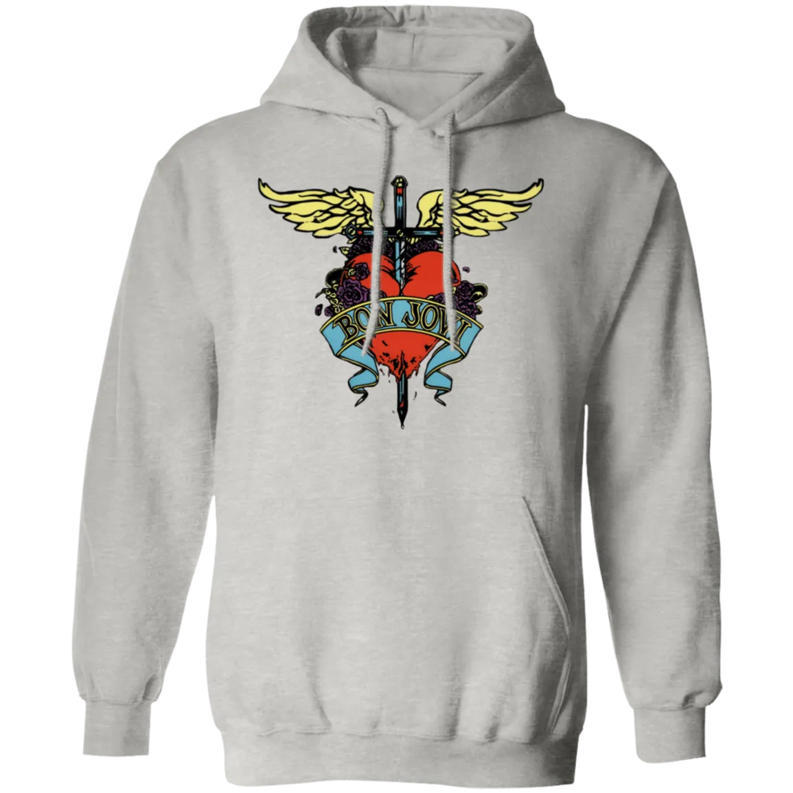 Vintage Bon Jovi Hoodie - Classic Rock Band - Gildan