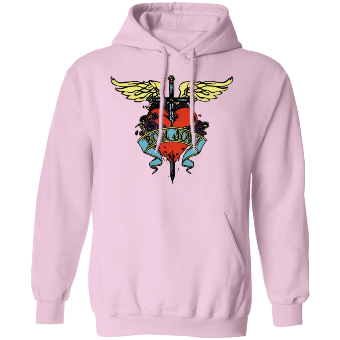 Vintage Bon Jovi Hoodie - Classic Rock Band - Gildan