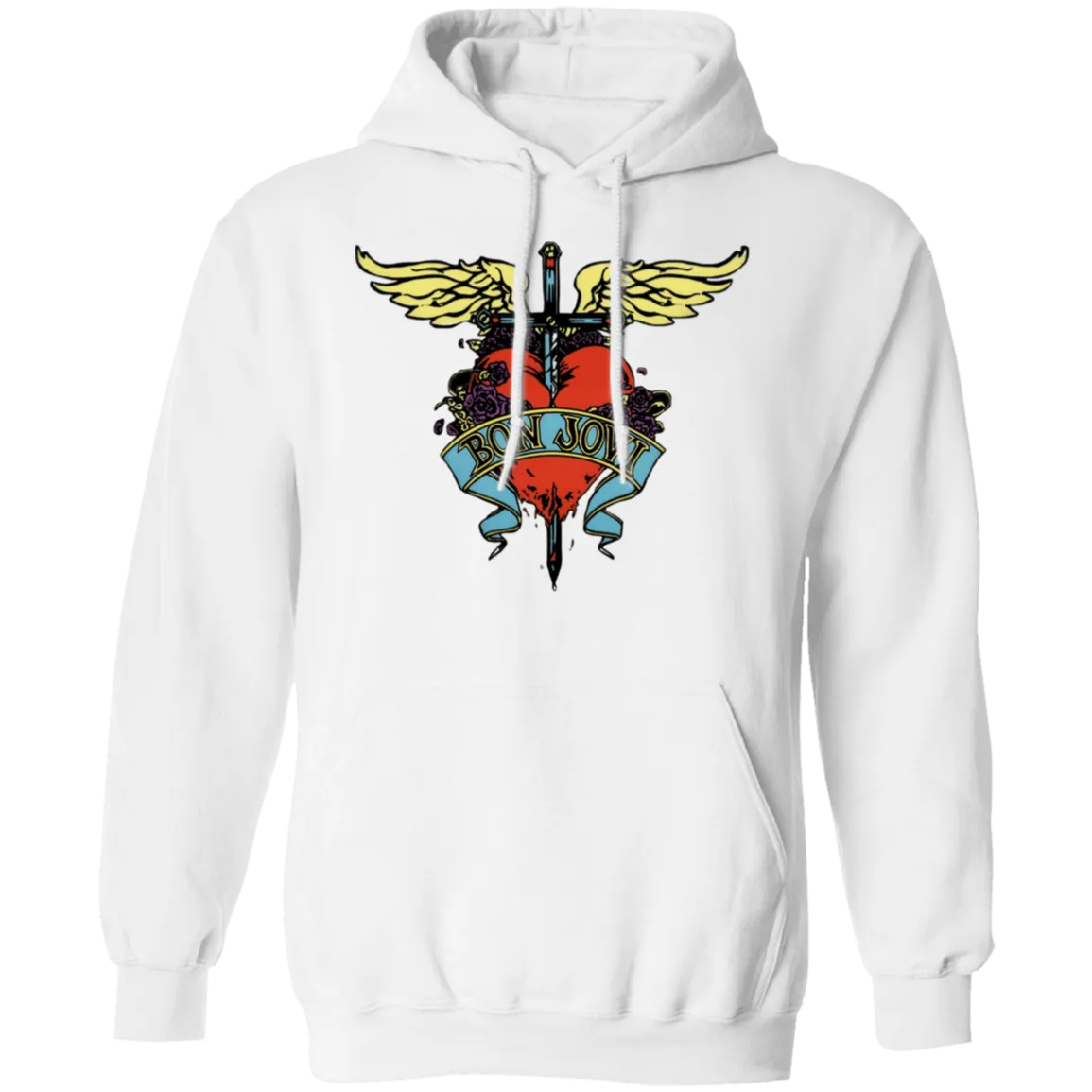 Vintage Bon Jovi Hoodie - Classic Rock Band - Gildan