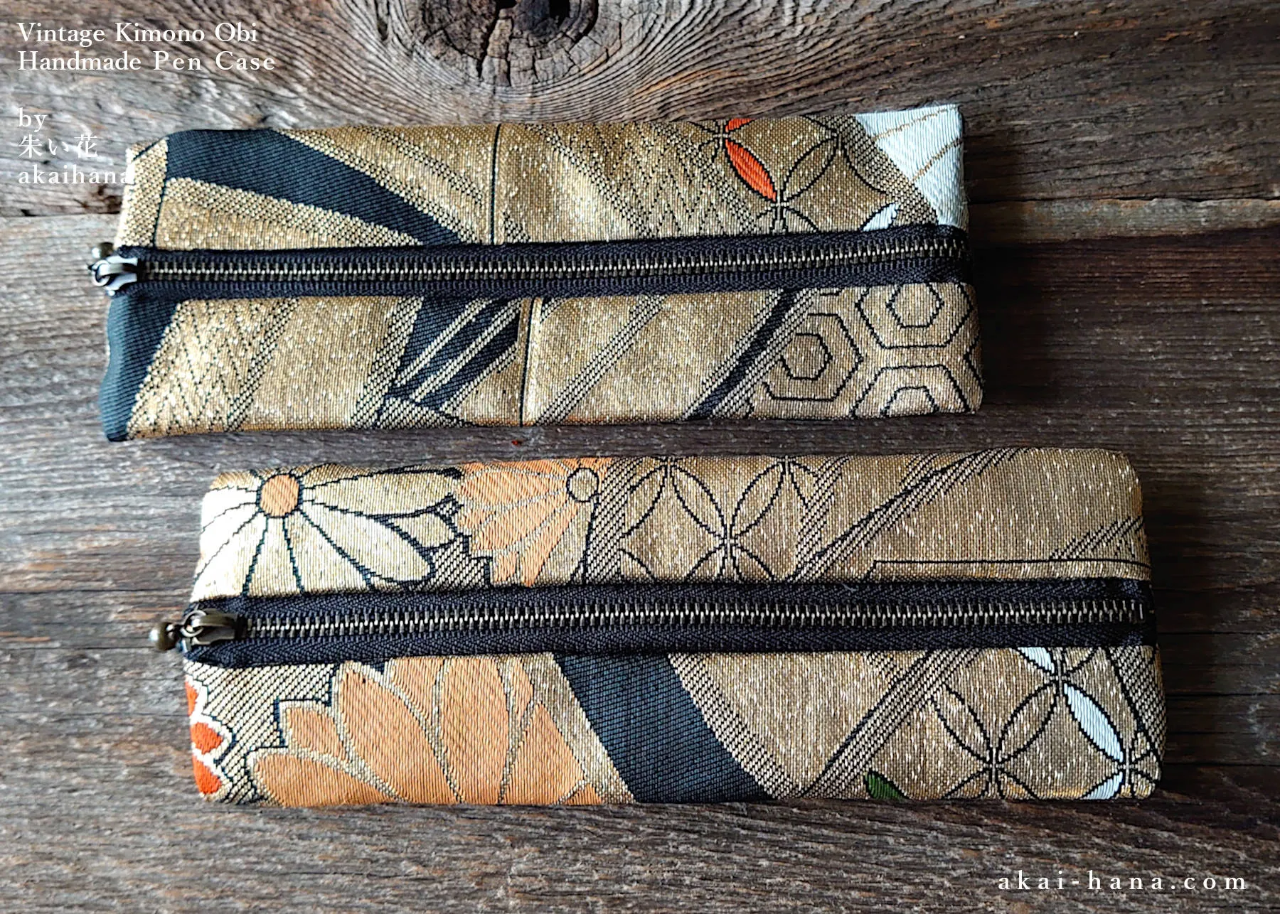 Vintage Kimono Obi Pen Case, Japanese Handmade, zc20p0003