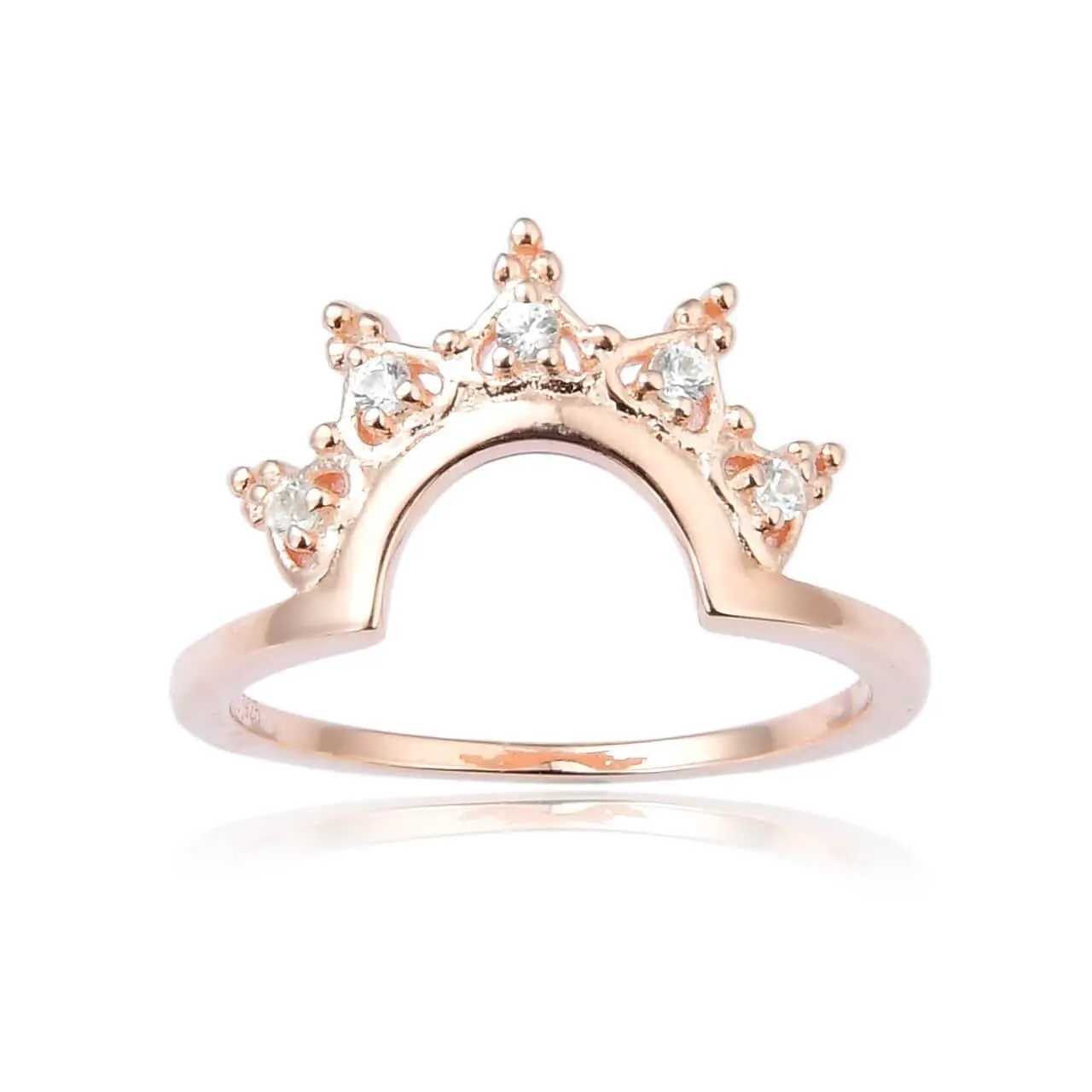 White Sapphire Tiara Ring
