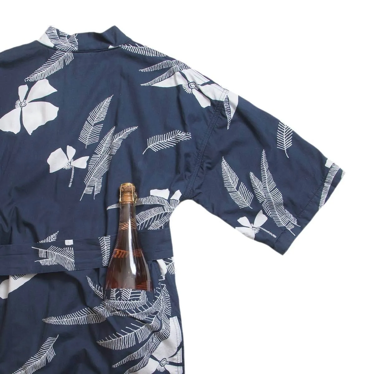 Women’s La Sirena Robe - Vintage Floral, Farallon Navy