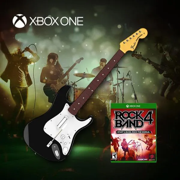 Xbox One Rock Band 4 Wireless Guitar Bundle